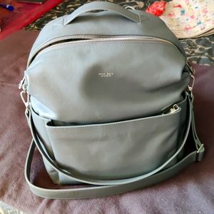 Mina Baie Stevie Leather Backpack in Slate